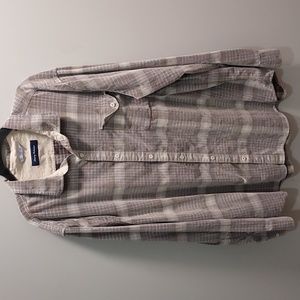 Tommy Bahama 3XL Long Sleeve Button Shirt Plaid Gray